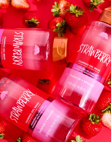 strawberry foaming gel wash